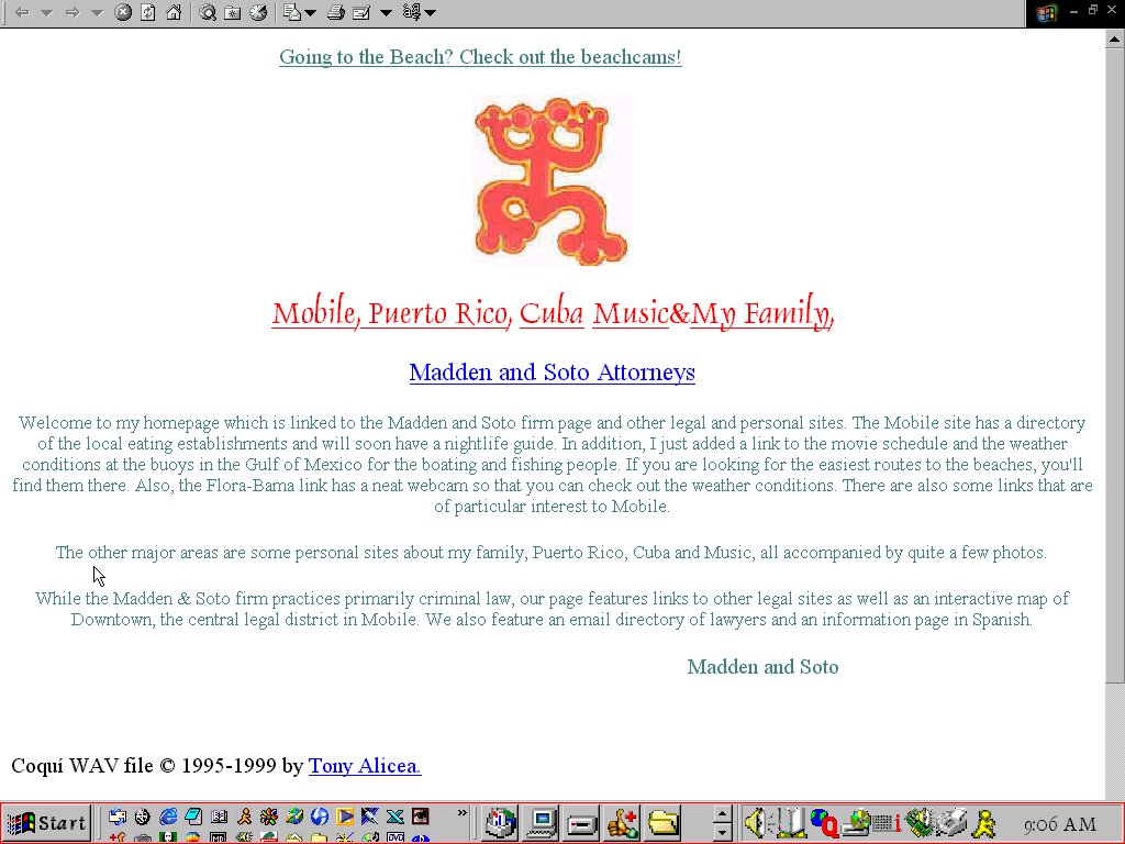 Click here to start looking at Domingo Soto's Homepage. Things that interest him, stories, etc.